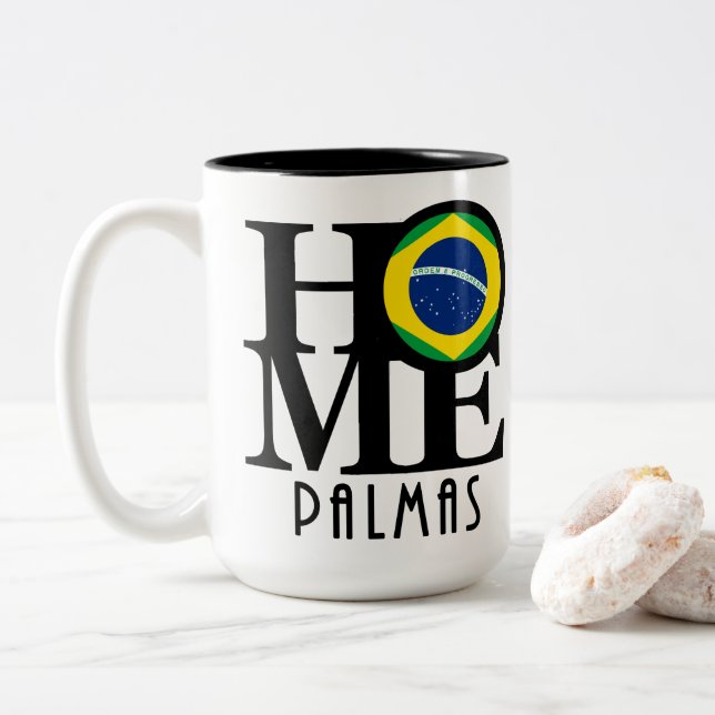 HOME Palmas 15oz Two-Tone Coffee Mug (With Donut)