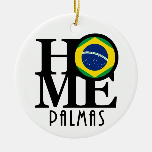 HOME Palmas Ceramic Ornament (Front)