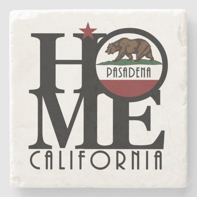 HOME Pasadena California Stone Coaster (Front)