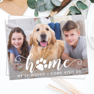 Home Photo We've Moved Dog Pet Moving Announcement Postcard