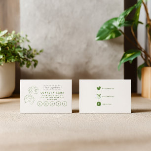 Home plant shop, your logo modern loyalty card. card