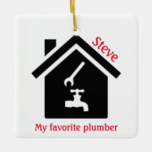 Home Plumber Design Ornament