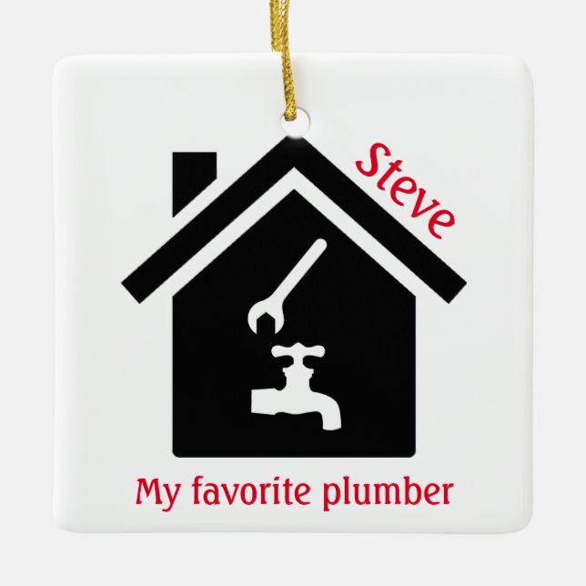 Home Plumber Design Ornament (Front)