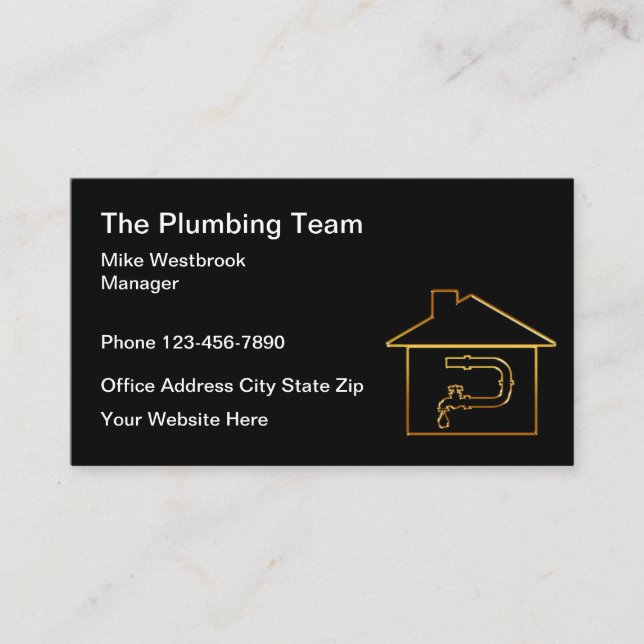 Home Plumbing Solutions Business Cards (Front)