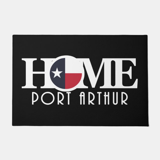 HOME Port Arthur, Texas Doormat (Front)