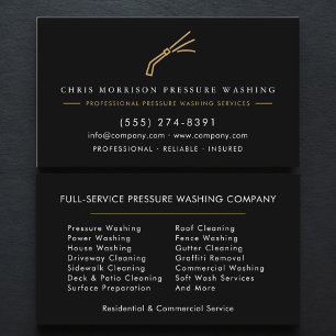 Home Pressure Washing Power Wash Services Business Card