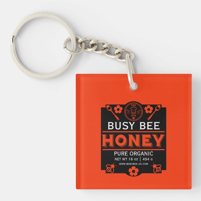 Home Produce Honey Key Ring (Front)