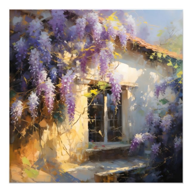 Home Purple Flowers Photo Print (Front)