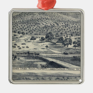 Home Ranches in Fresno, California Metal Tree Decoration
