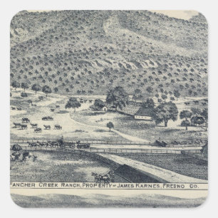 Home Ranches in Fresno, California Square Sticker