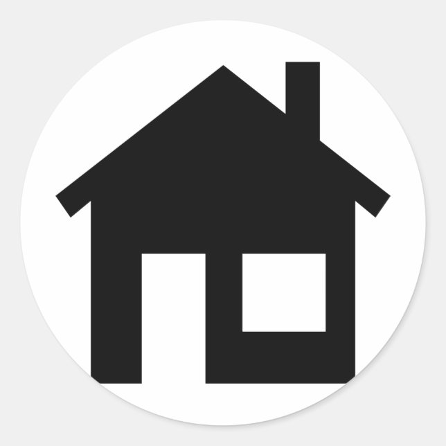 Home real estate classic round sticker (Front)