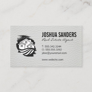 Home Real Estate   Investor   Leather Trim Business Card