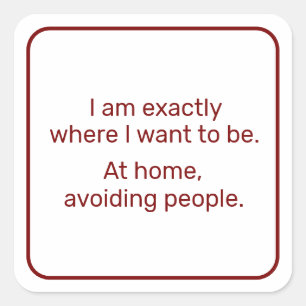 Home (red) square sticker