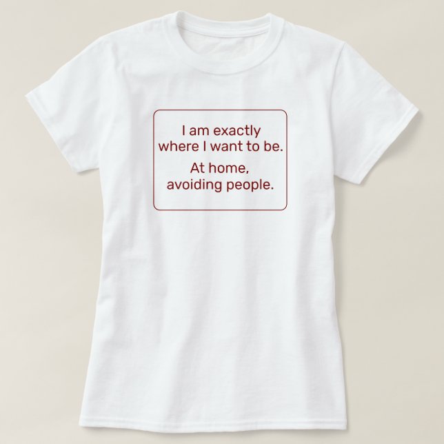 Home (red) T-Shirt (Design Front)