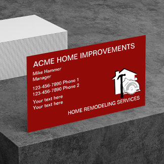 Home Remodeling Businesscards Business Card