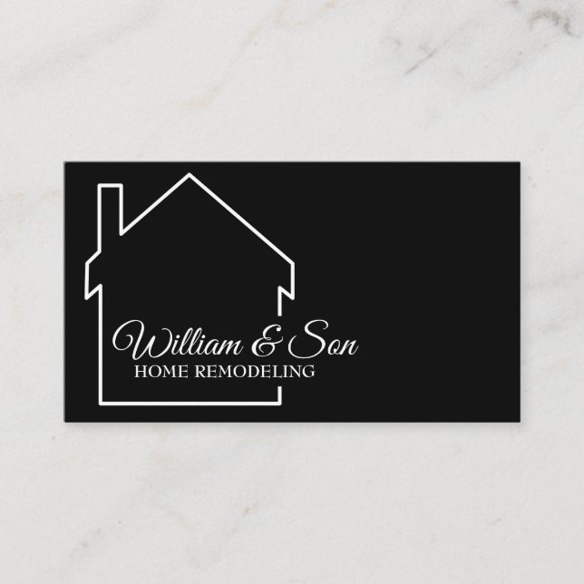 Home Remodeling Construction Business Card (Front)