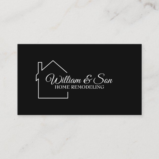 Home Remodeling Construction Business Card (Front)