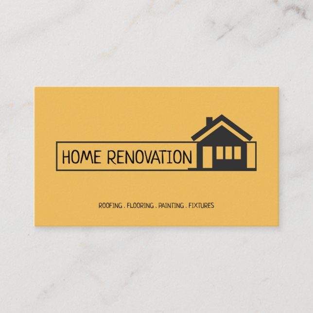 Home  Renovation Construction Business Card (Front)