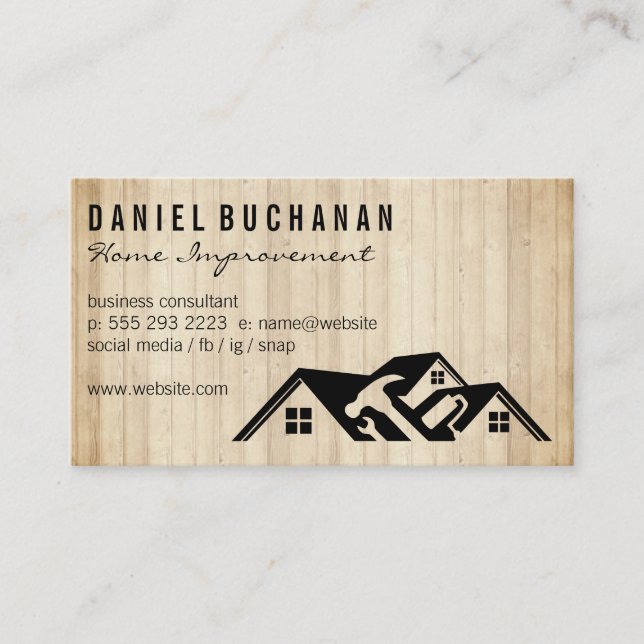 Home Renovation | General Contractor Business Card (Front)