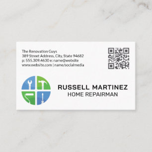 Home Renovation Tools   Carpentry Icons  Business Card