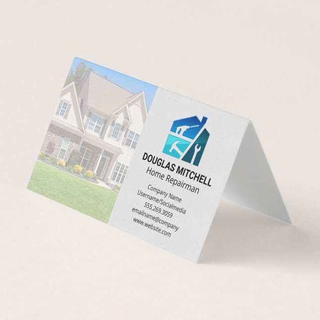 Home Renovation Tools | General Contractor Business Card (Front)