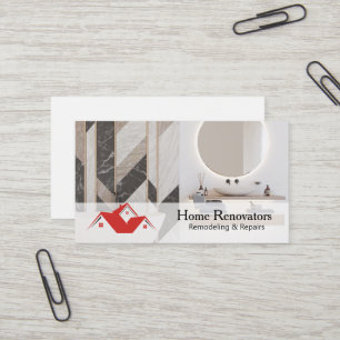 Home Renovations Bathroom Remodeling Business Card