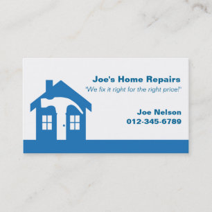 Home Repair/ Blue Business Card