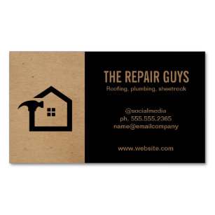 Home Repair   Handyman   Construction Magnetic Business Card