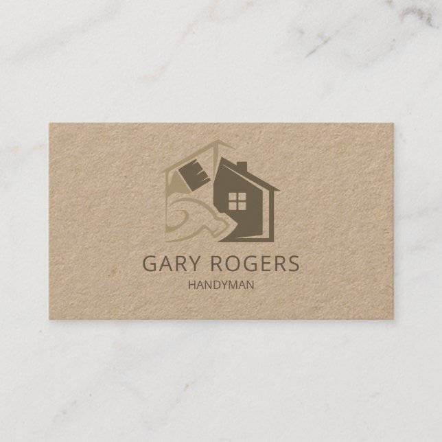 Home Repair Handyman QR Code Business Card (Front)