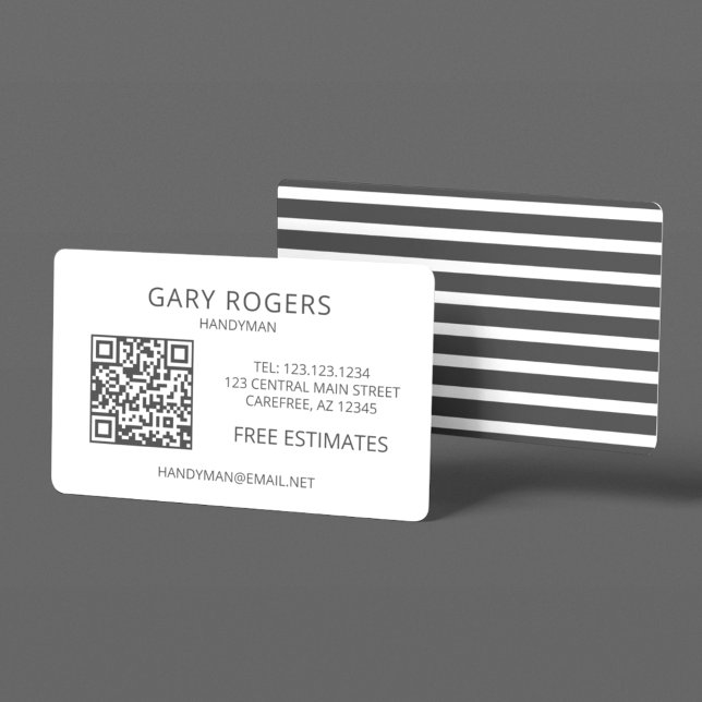 Home Repair Handyman QR Code Business Card (Creator Uploaded)