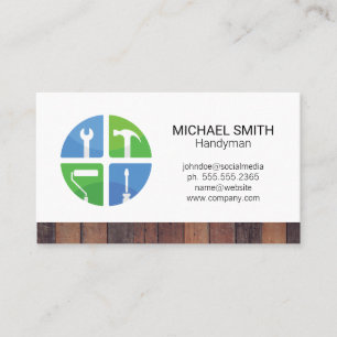 Home Repair Icons   Handyman Renovations Business Card