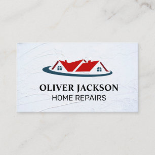 Home Repair    Mortgage House Real Estate logo Business Card