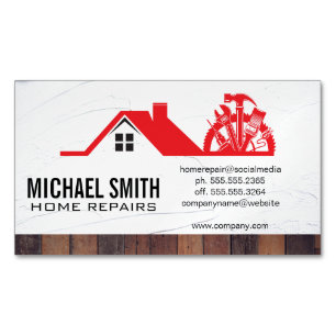 Home Repair Property Management Magnetic Business Card