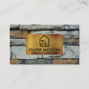 Home Repair Stone Wall Property Management Business Card
