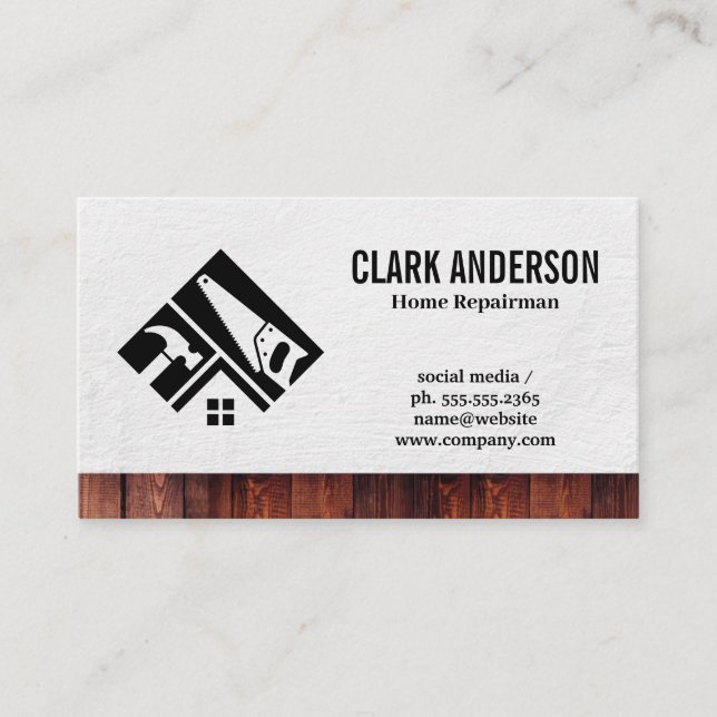 Home Repair Tools | Building Material Business Card (Front)