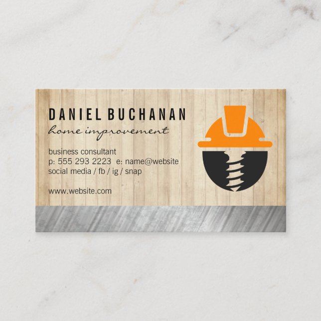 Home Repair Tools | Carpentry | Wood | Metal Business Card (Front)