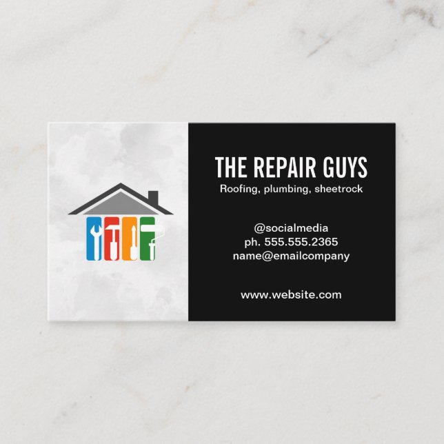 Home Repair Tools | Handyman | Construction Business Card (Front)