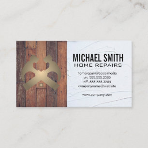 Home Repair   Wood and Spackle Business Card