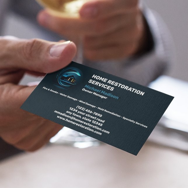 Home Restoration Services Business Card (Creator Uploaded)