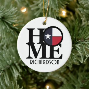 HOME Richardson Texas Ceramic Ornament