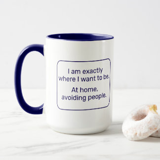 Home (right-handed, blue) mug