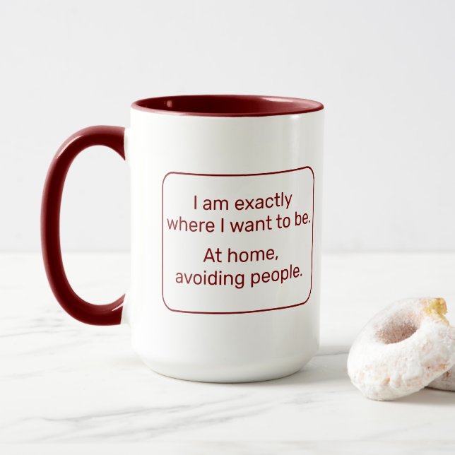 Home (right-handed, red) mug (With Donut)