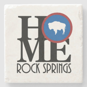 HOME Rock Springs WY Stone Coaster