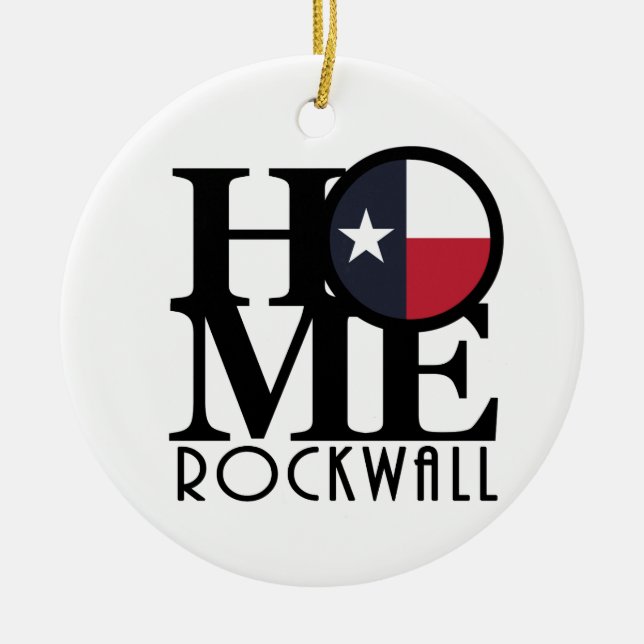 HOME Rockwall Ceramic Ornament (Front)