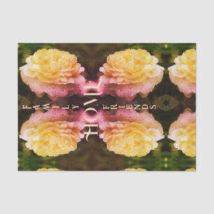 Home Rose Inspirational Words Vintage Decoupage Tissue Paper