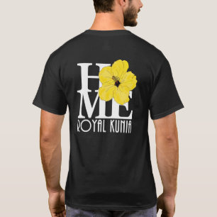 HOME Royal Kunia Yellow Hibiscus (back print) T-Shirt