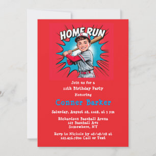 Home Run Boy Birthday Bash Invitation