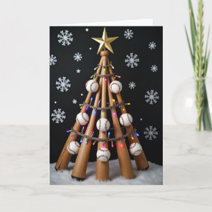 Home Run Christmas Tree Card
