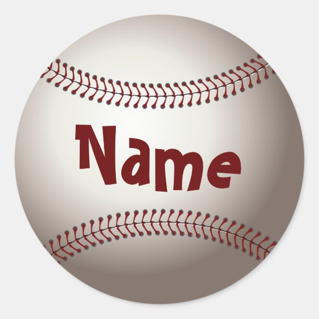 Home Run Game Team Coach Sports Ball Fun Baseball Classic Round Sticker (Front)