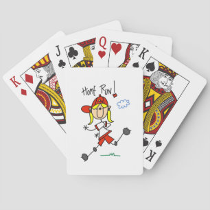 Home Run Girls Softball T-shirts and Gifts Playing Cards